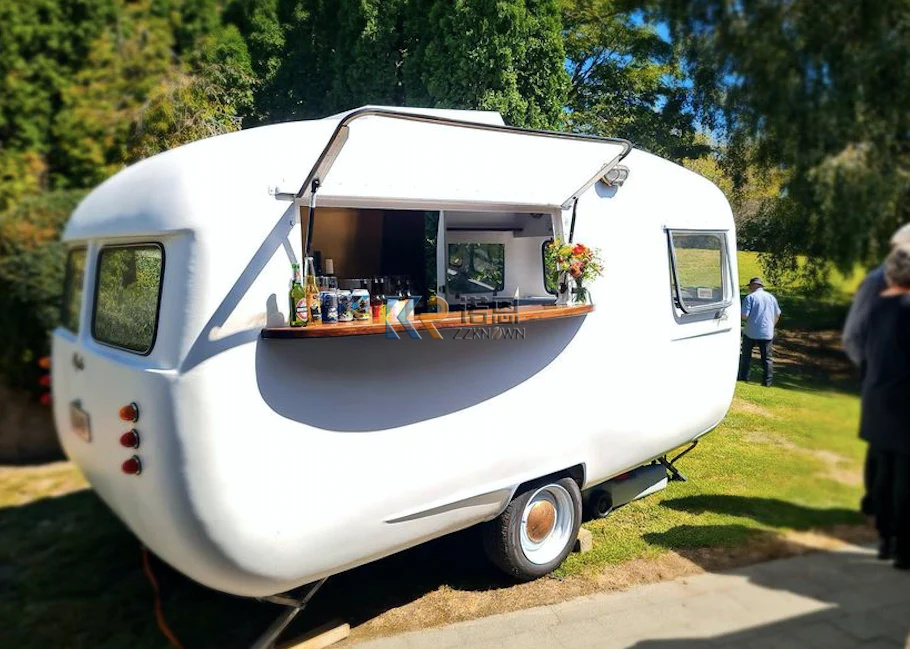 Coffee Van Equipment - W pełni wyposażona przyczepa kempingowa Wózki